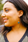 Crystal Drop Earrings In Sapphire