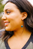 Crystal Drop Earrings In Sapphire