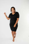 Cute Comfort Dress In Black