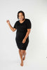 Cute Comfort Dress In Black