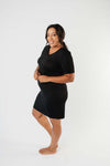 Cute Comfort Dress In Black