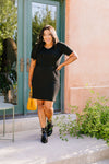 Cute Comfort Dress In Black