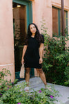 Cute Comfort Dress In Black