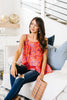 Ditzy Floral Tank In Coral