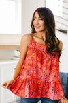 Ditzy Floral Tank In Coral