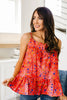 Ditzy Floral Tank In Coral