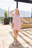 Don't Blink Pink & Ivory Striped Dress