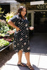 Dots & Roses Dress In Black