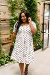 Dots & Roses Dress In Ivory