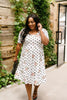 Dots & Roses Dress In Ivory