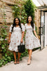 Dots & Roses Dress In Ivory