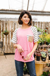 Double Bubble Gum Raglan Top