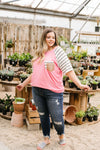Double Bubble Gum Raglan Top