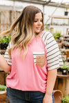 Double Bubble Gum Raglan Top