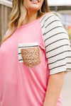 Double Bubble Gum Raglan Top
