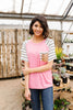 Double Bubble Gum Raglan Top