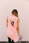 Draped-Back Longline Top