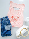 Draped-Back Longline Top