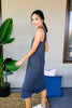 Easy Living Tank Dress In Charcoal