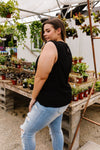 Elaine Elegant Tank In Black