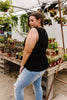 Elaine Elegant Tank In Black