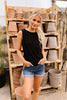 Elaine Elegant Tank In Black