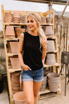 Elaine Elegant Tank In Black