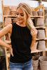 Elaine Elegant Tank In Black