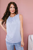 Elaine Elegant Tank In Gray