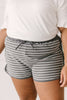 Varsity Stripes Bottoms in Charcoal