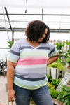 Faded Rainbow V-Neck