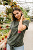 Flag Pocket Textured Camo Top