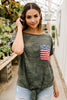 Flag Pocket Textured Camo Top
