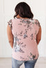 Floral Wild Side Lounge Top In Mauve