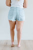 Frazzled Mom Light Wash Cutoffs