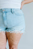Frazzled Mom Light Wash Cutoffs