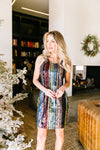Glittering Resolutions Striped Dress