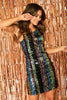 Glittering Resolutions Striped Dress