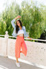 Go Get 'Em Gaucho Pants In Coral