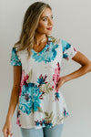 Grand Design Pink Floral V-Neck