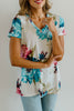 Grand Design Pink Floral V-Neck