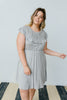 Gray Day Ruffled Yoke Dress