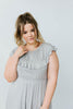 Gray Day Ruffled Yoke Dress