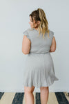 Gray Day Ruffled Yoke Dress