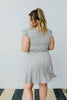 Gray Day Ruffled Yoke Dress