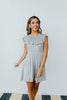 Gray Day Ruffled Yoke Dress