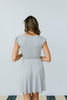 Gray Day Ruffled Yoke Dress