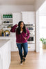 Head Over Heels Sherpa Lined Hoodie In Burgundy