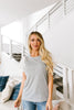 Heather Eyelet Sleeve Top