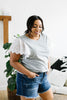 Heather Eyelet Sleeve Top